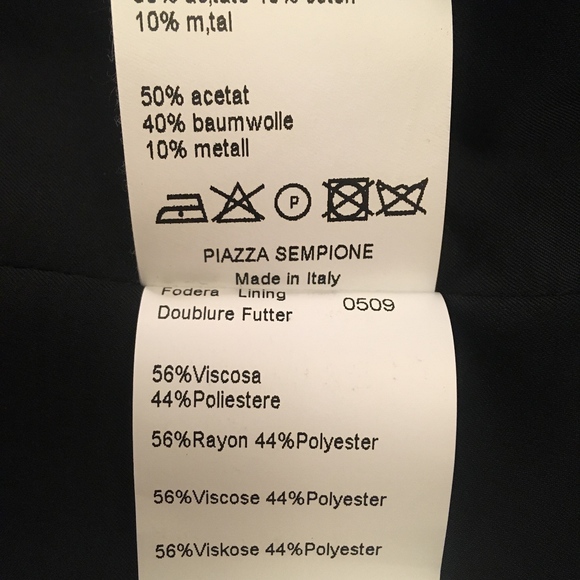 Piazza Sempione Woman's Blazer Black Size 8M (44) - Picture 8 of 8